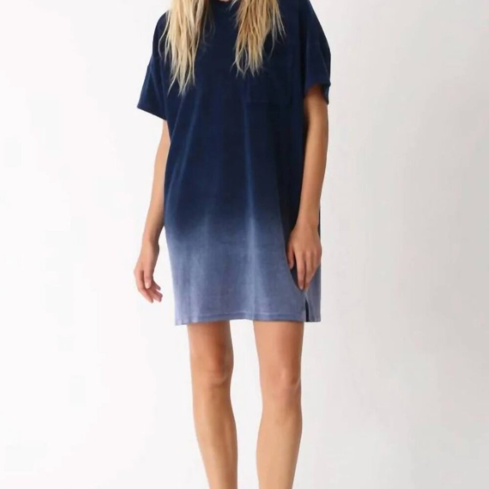 Electric & Rose Time to Live Tunic Dress, Navy Blue Ombre, Size Small